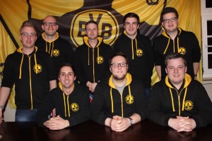 Unser aktueller Vorstand: (oben v.l.) Thomas Laukemper, Sascha Dirkwinkel, Leon Pollmeier, Tobias Wimmelmeier und Fabian Reinkemeier sowie (unten v.l.) Jan Nonte, André Potthoff und Alexander Oeverhaus.